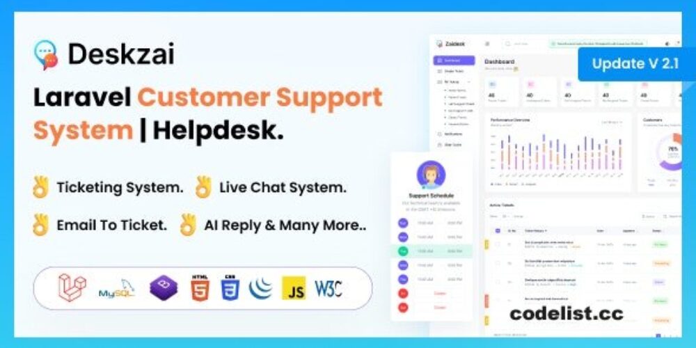 Deskzai v2.1 – Customer Support System – Helpdesk – Support Ticket – nulled Free